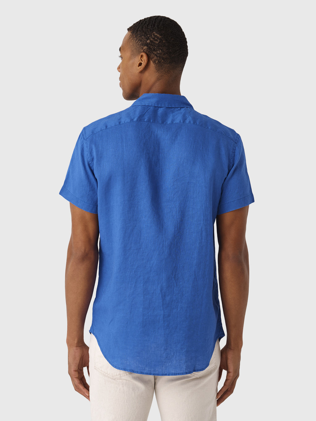 Nicoló Men's Short Sleeve Linen Shirt - Saint Bernard