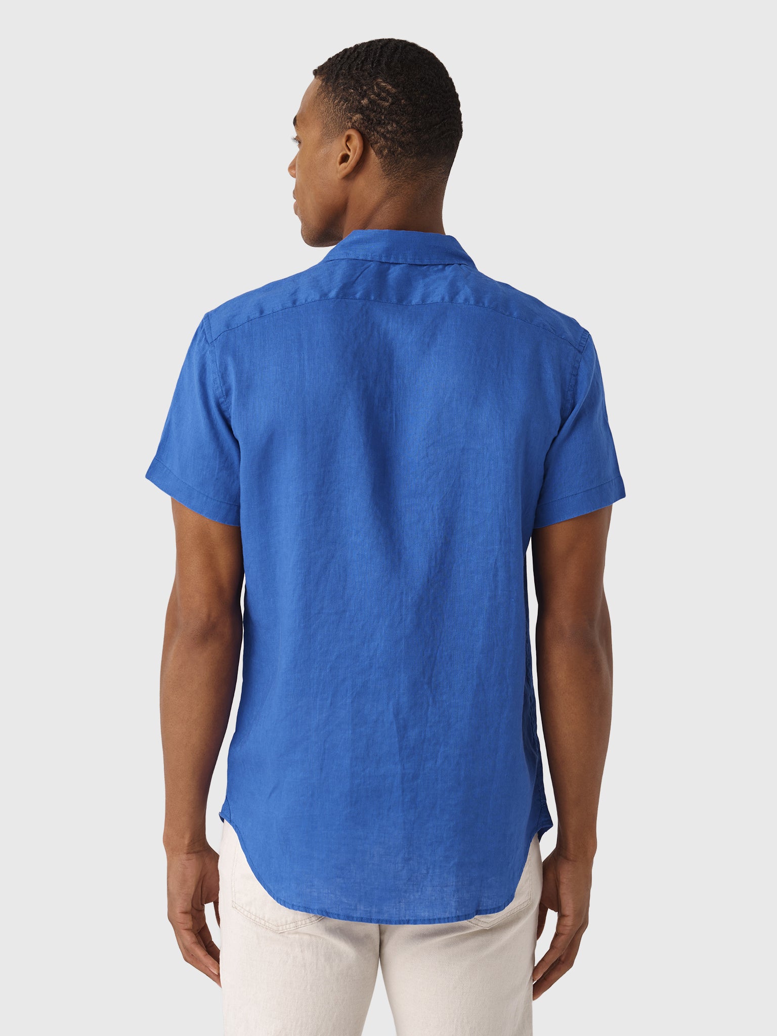 Nicoló Men's Short Sleeve Linen Shirt - Saint Bernard