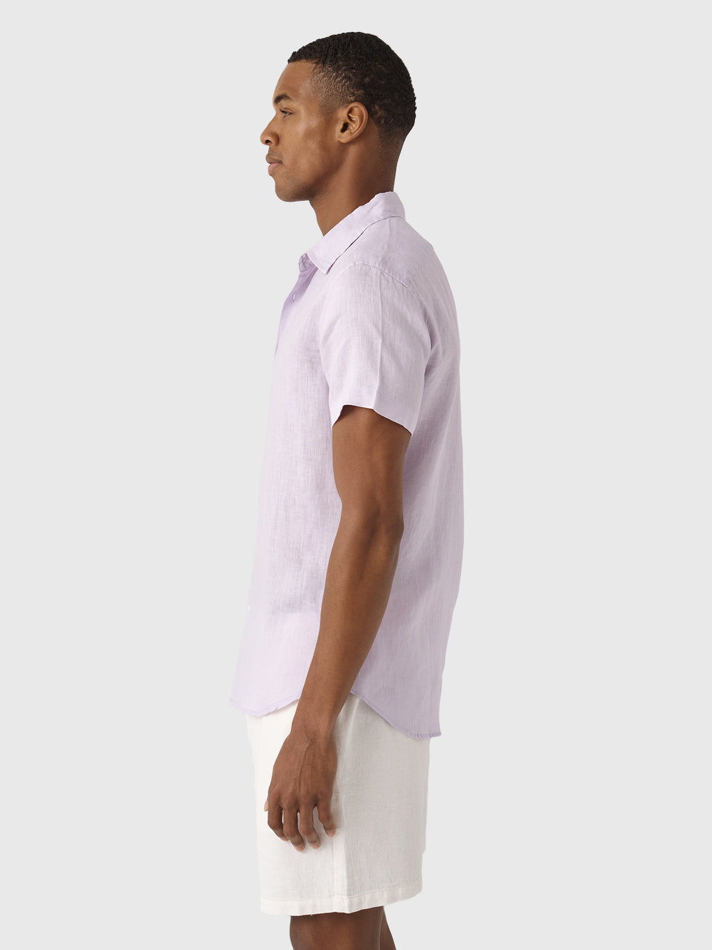Nicoló Men's Short Sleeve Linen Shirt - Saint Bernard