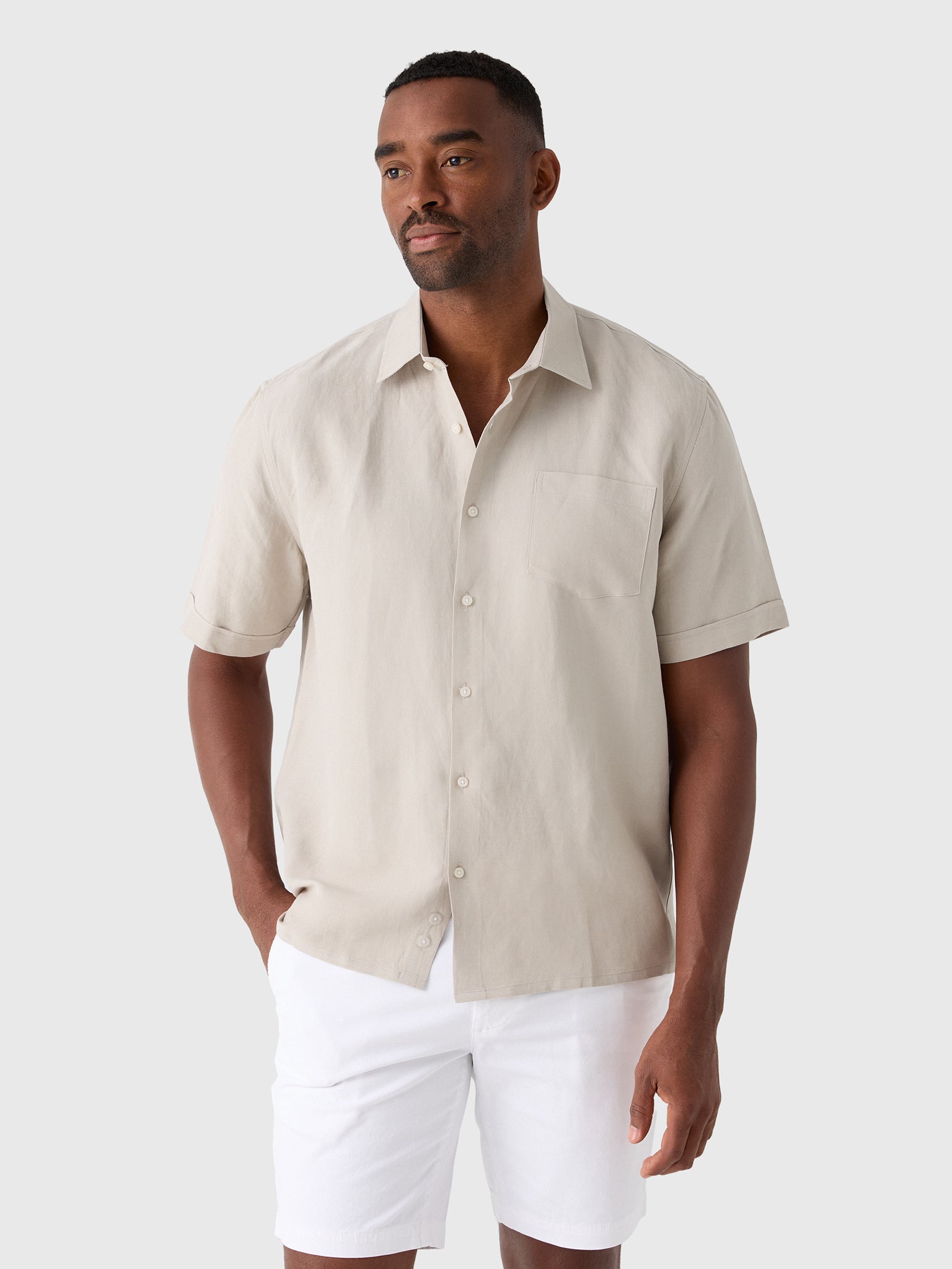 short sleeve dress shirt Nicoló Nicoló Men's Silk Linen Camp Shirt, Marine Button-Down Placket | Size: XS Duoderm US Child Size:Child-5 Connected Apparel Women's Faux it can feel like