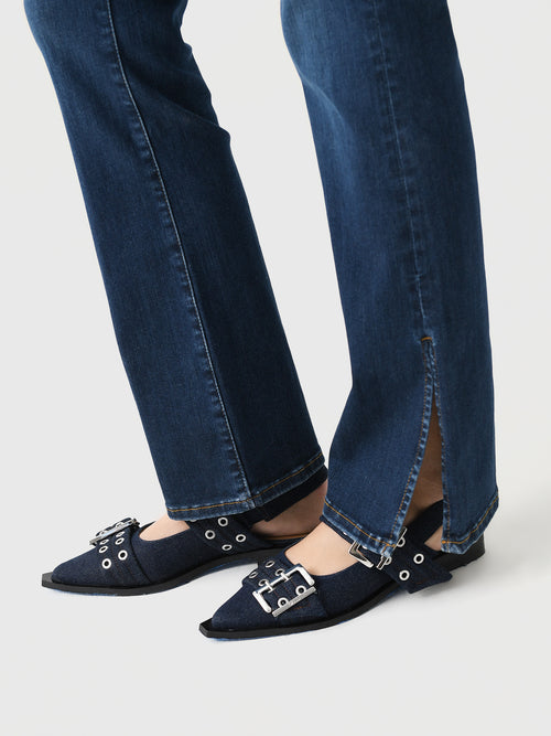 GANNI Women's Chunky Buckle Ballerina Flat