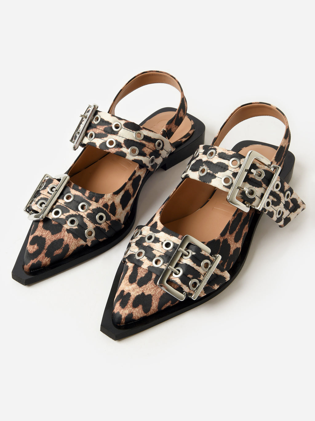 GANNI Women's Chunky Buckle Ballerina Flat - Saint Bernard