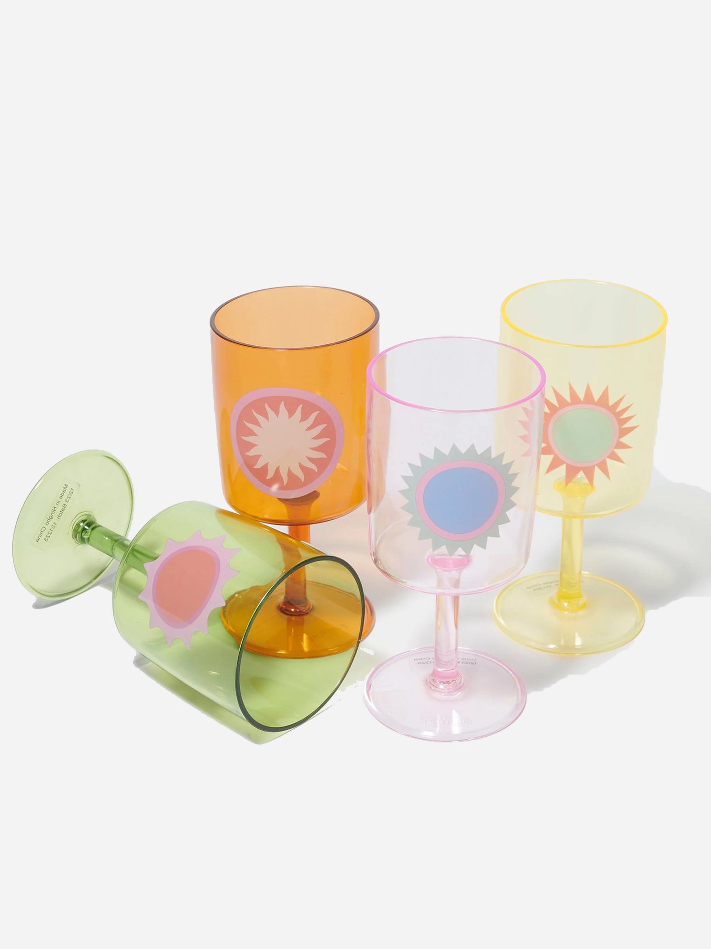 Sunnylife Rio Sun Poolside Wine Glass Set