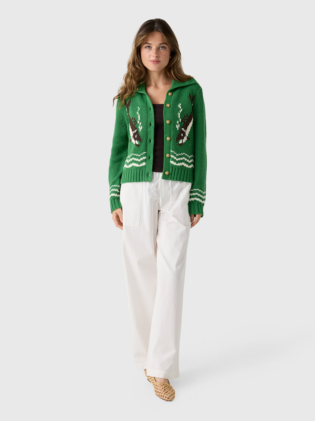 The Great Women's The Bass Cardigan - Saint Bernard