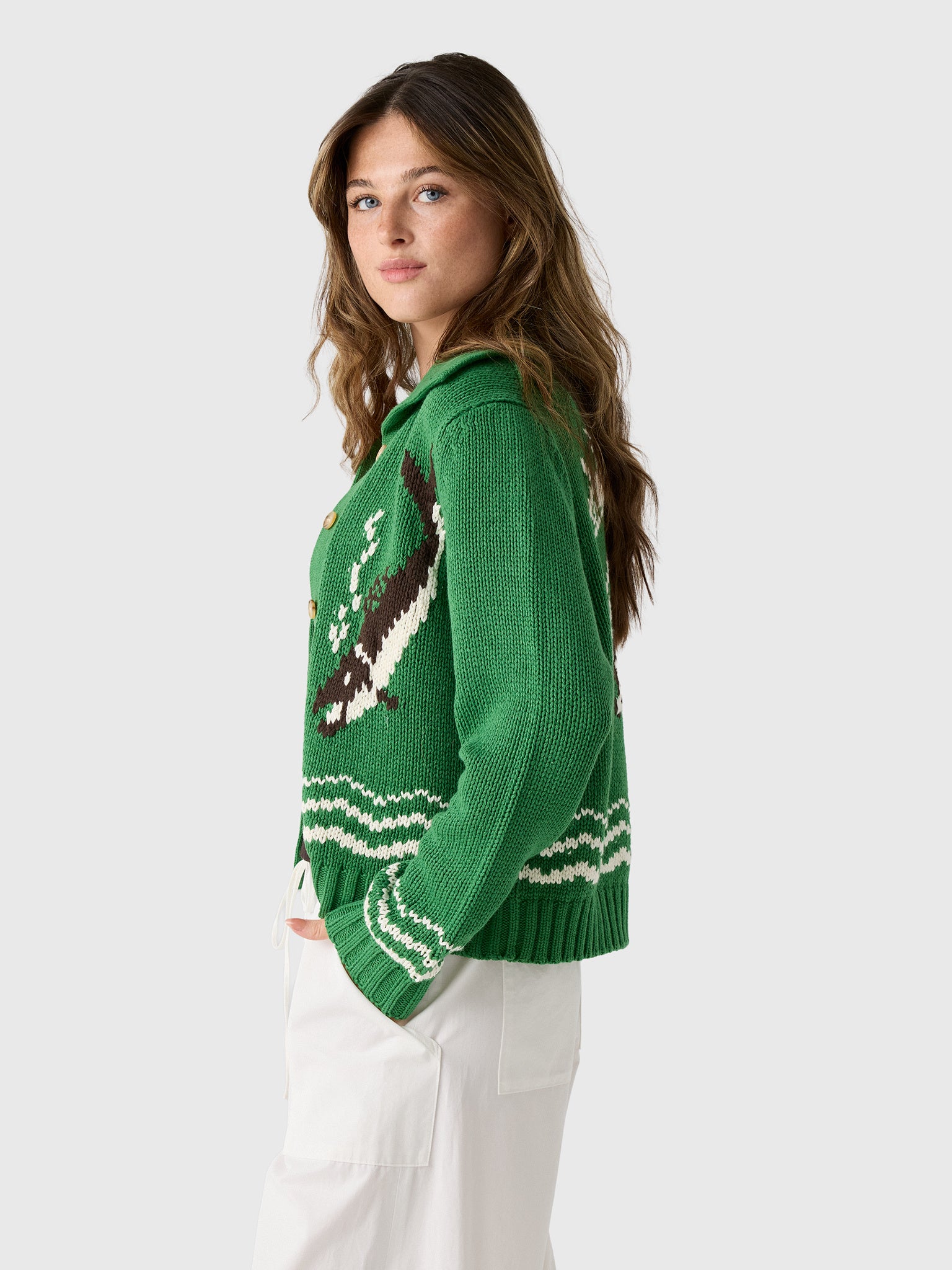 The Great Women's The Bass Cardigan - Saint Bernard