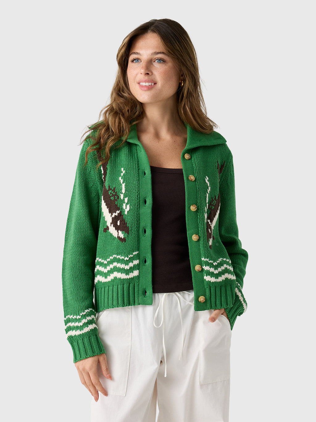 The Great Women's The Bass Cardigan - Saint Bernard