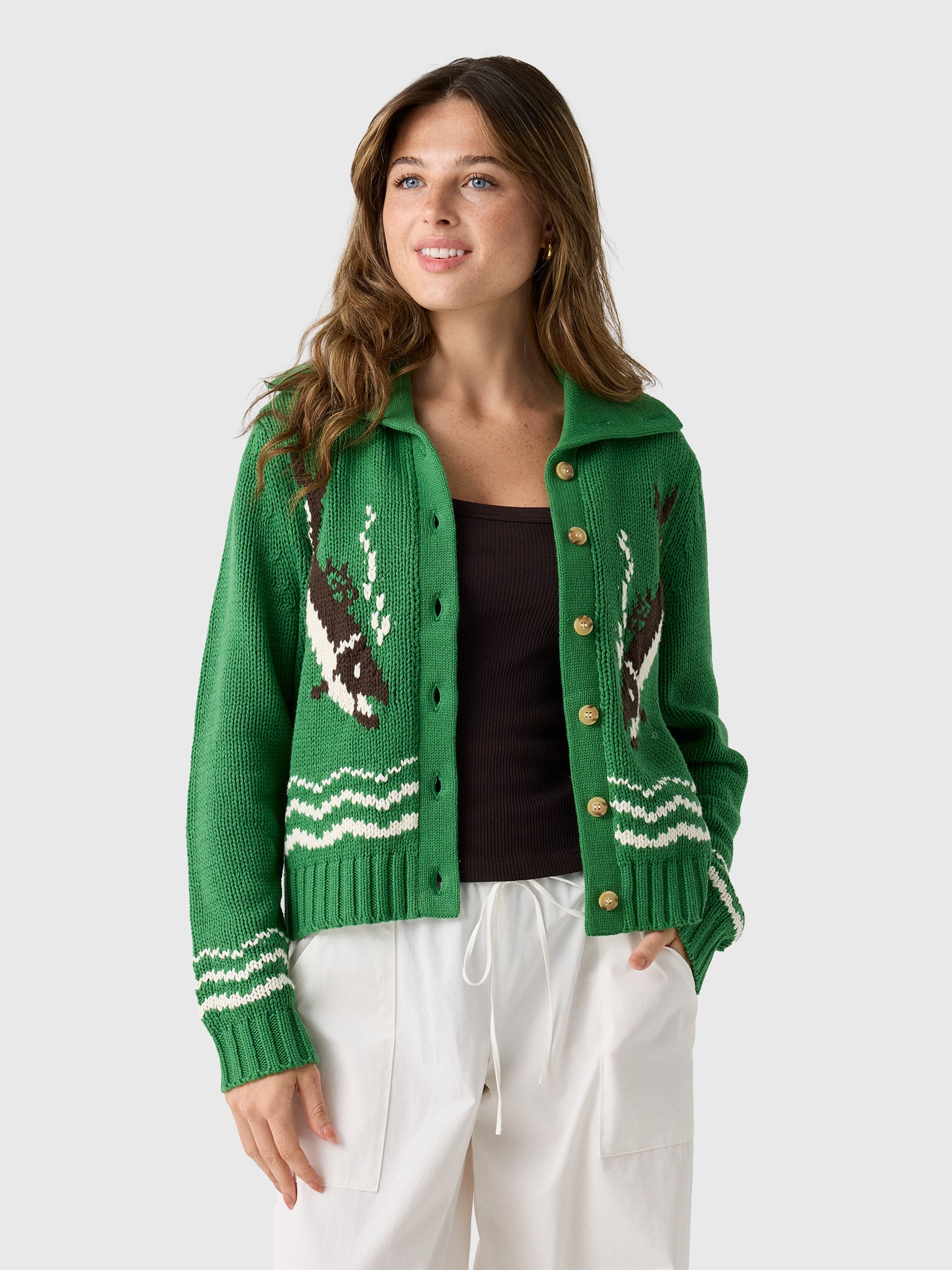 The Great Women's The Bass Cardigan - Saint Bernard