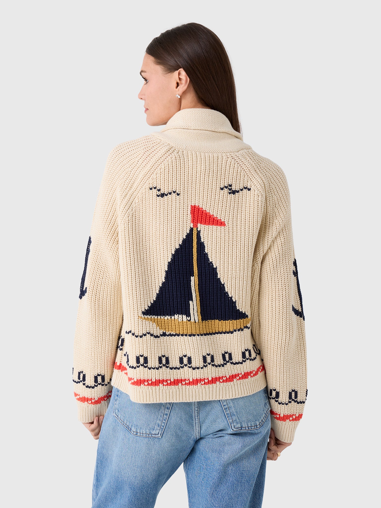 The Great Women's The Sailboat Lodge Cardigan - Saint Bernard