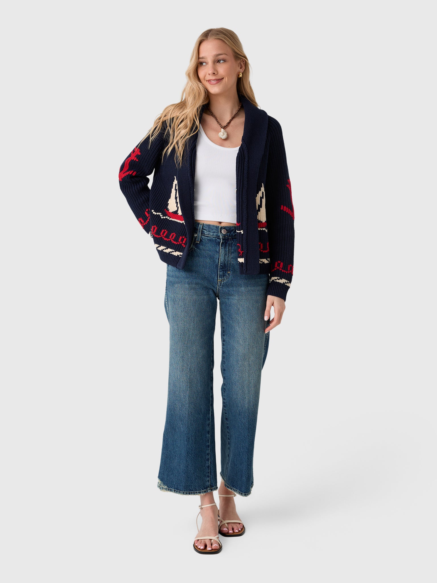 The Great Women's The Sailboat Lodge Cardigan - Saint Bernard