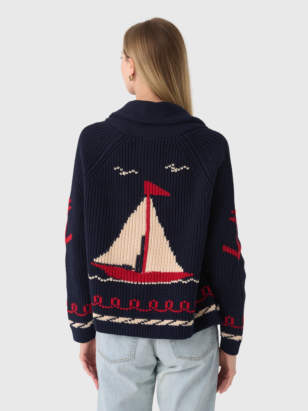 The Great Women's The Sailboat Lodge Cardigan - Saint Bernard