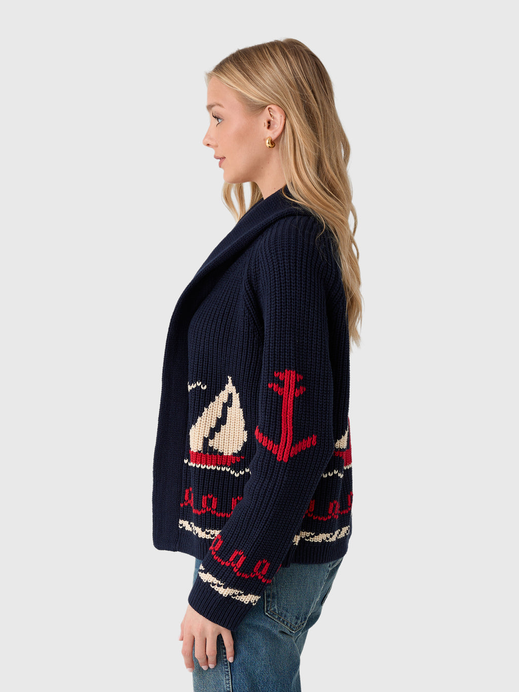 The Great Women's The Sailboat Lodge Cardigan - Saint Bernard