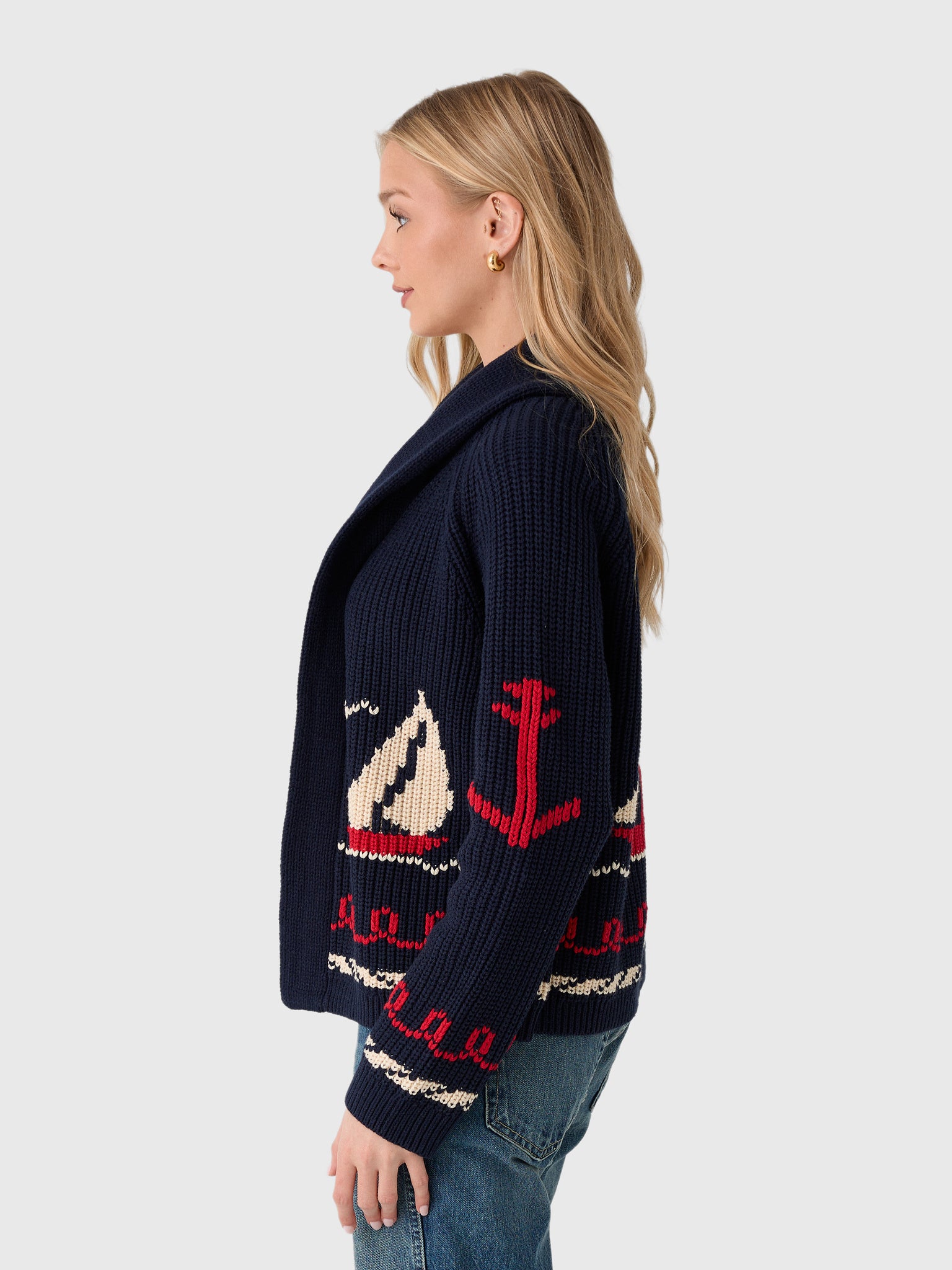 The Great Women's The Sailboat Lodge Cardigan - Saint Bernard