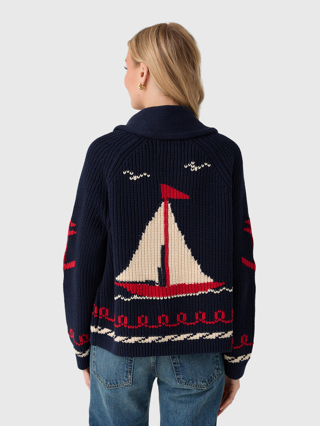 The Great Women's The Sailboat Lodge Cardigan - Saint Bernard