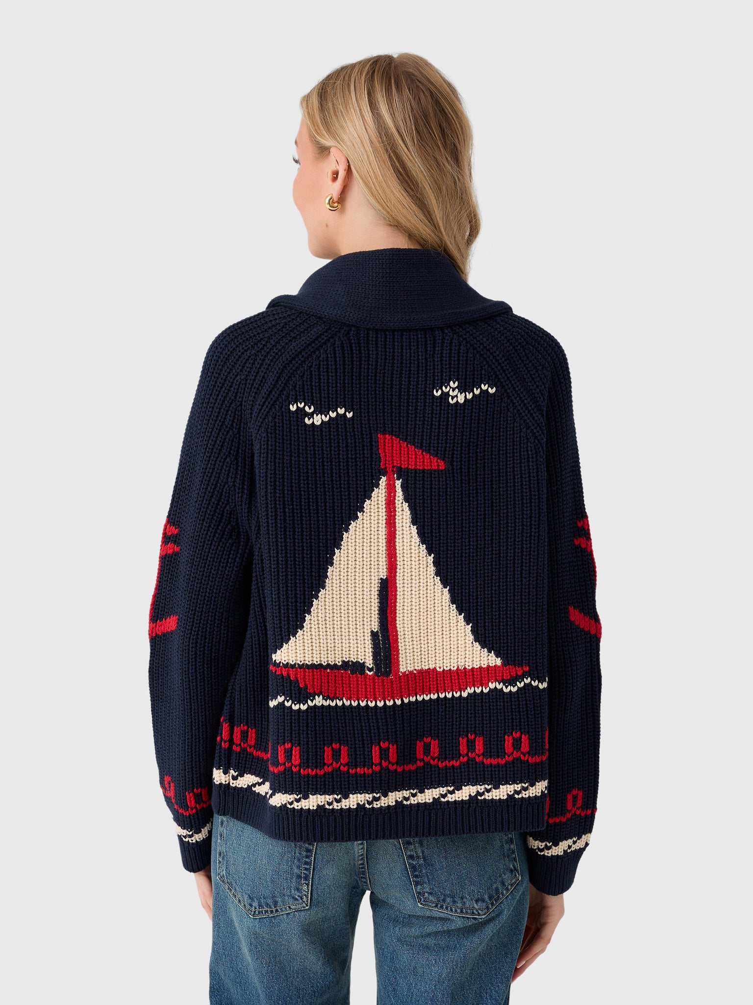 The Great Women's The Sailboat Lodge Cardigan - Saint Bernard