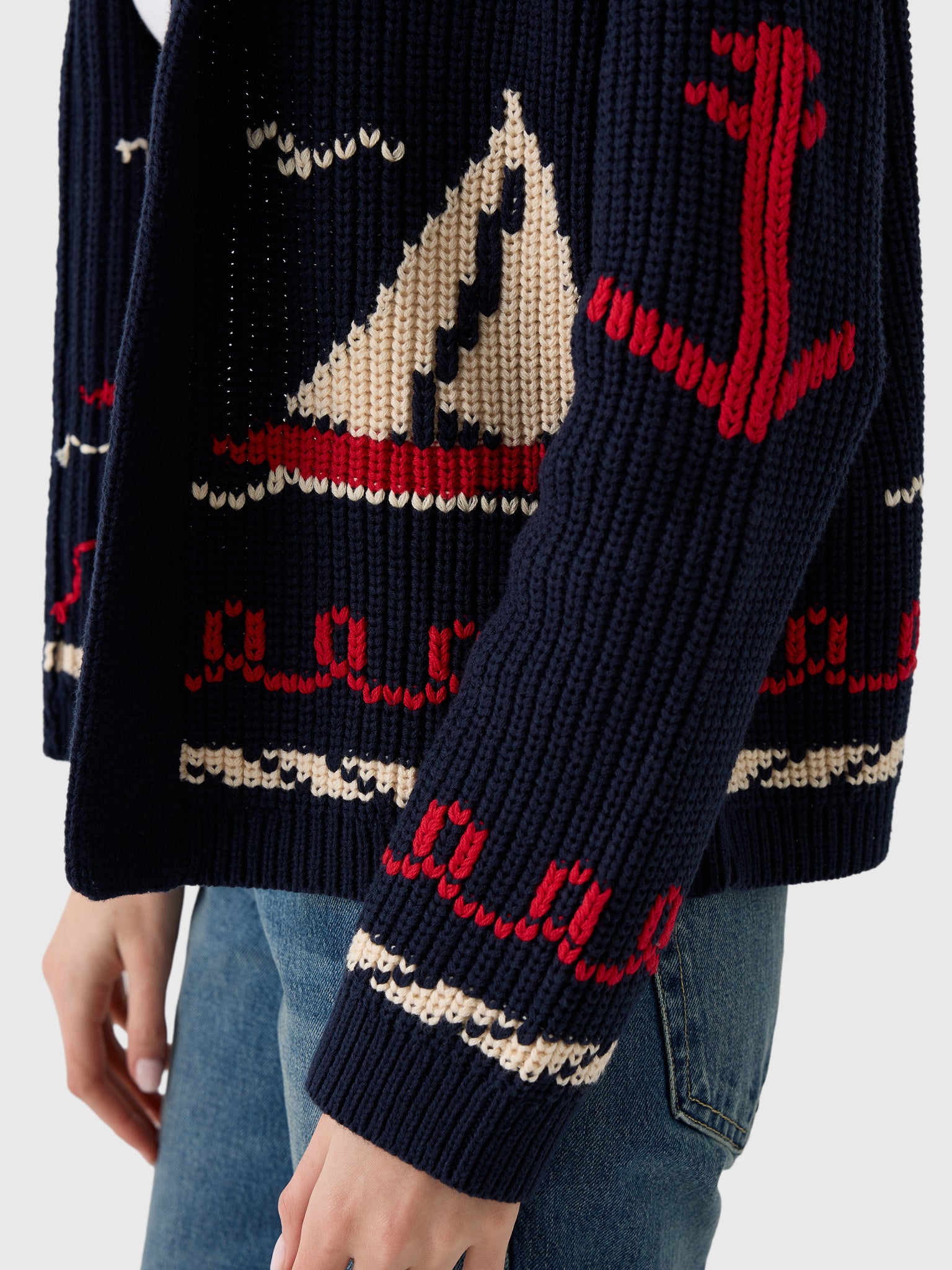 The Great Women's The Sailboat Lodge Cardigan - Saint Bernard