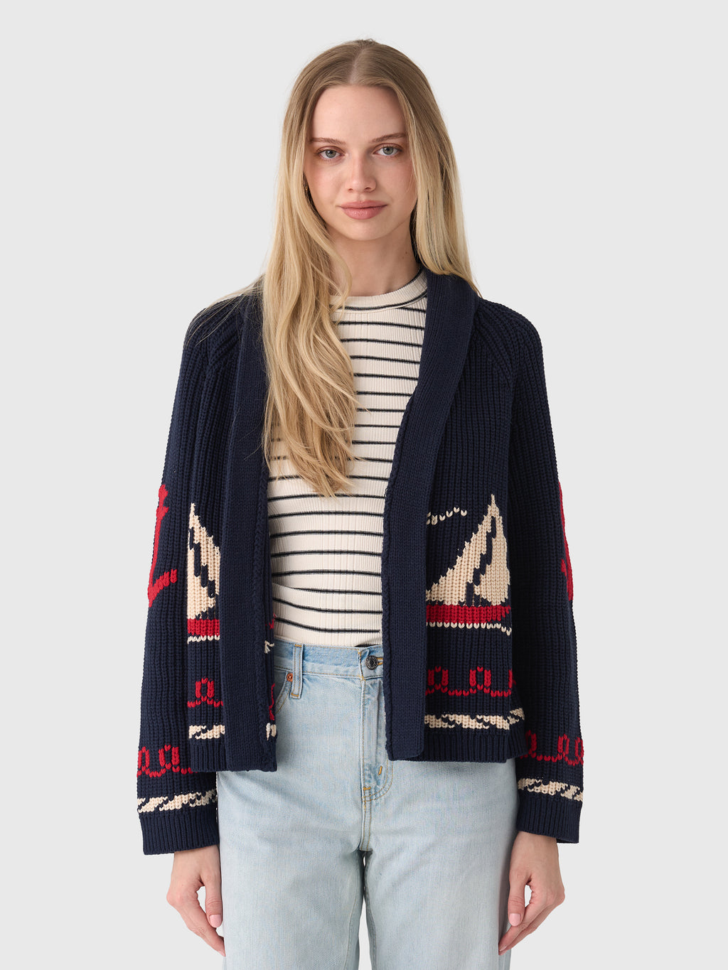The Great Women's The Sailboat Lodge Cardigan - Saint Bernard