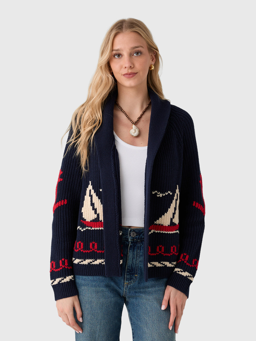 The Great Women's The Sailboat Lodge Cardigan - Saint Bernard