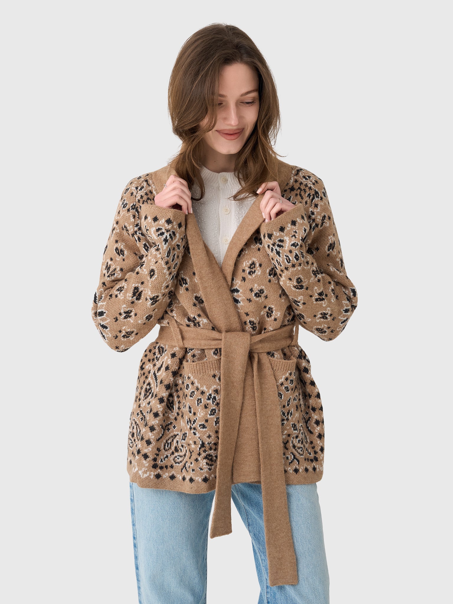 The Great Women's The Bandana Riding Cardigan - Saint Bernard