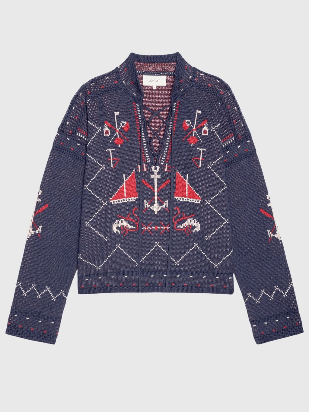The Great Women's The Fisherman Laceup Pullover - Saint Bernard