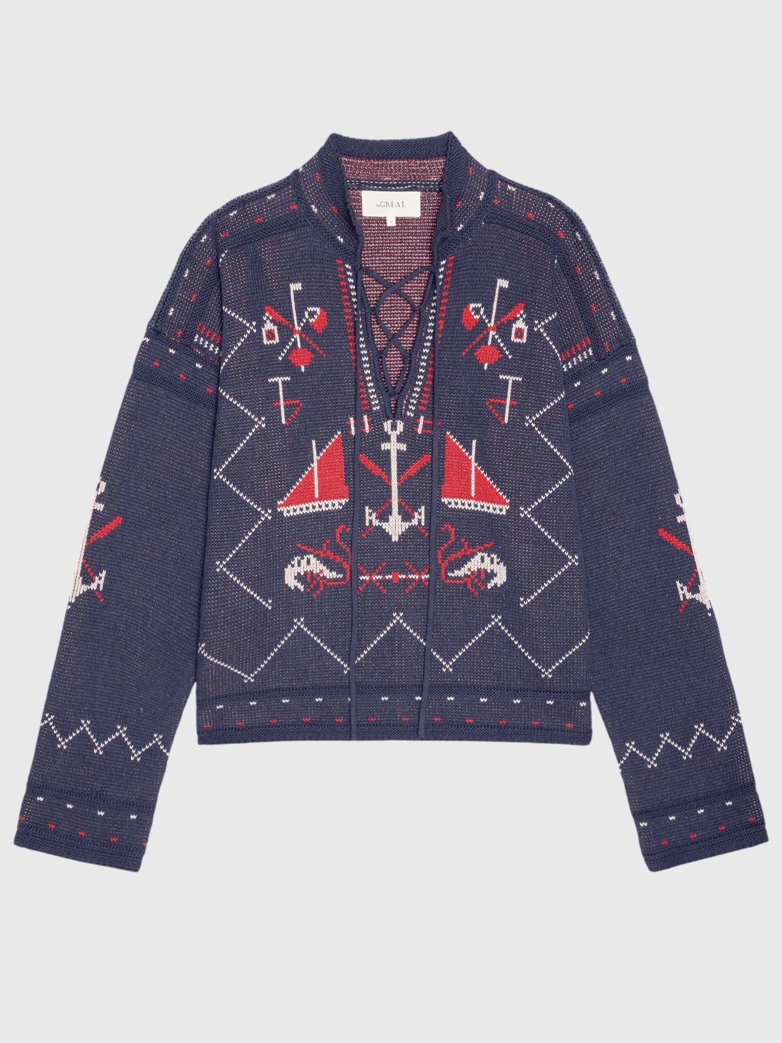 The Great Women's The Fisherman Laceup Pullover - Saint Bernard