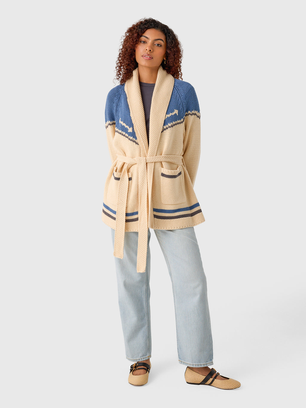 The Great X Stetson Women's The Western Riding Cardigan Sweater - Saint Bernard