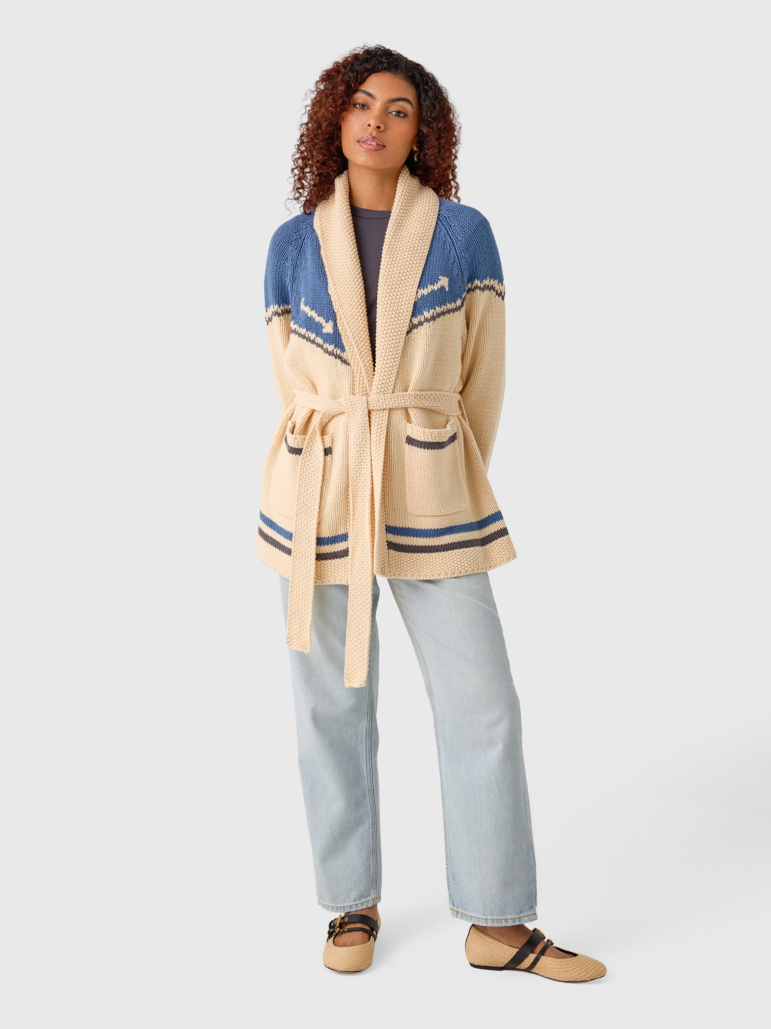 The Great X Stetson Women's The Western Riding Cardigan Sweater - Saint Bernard