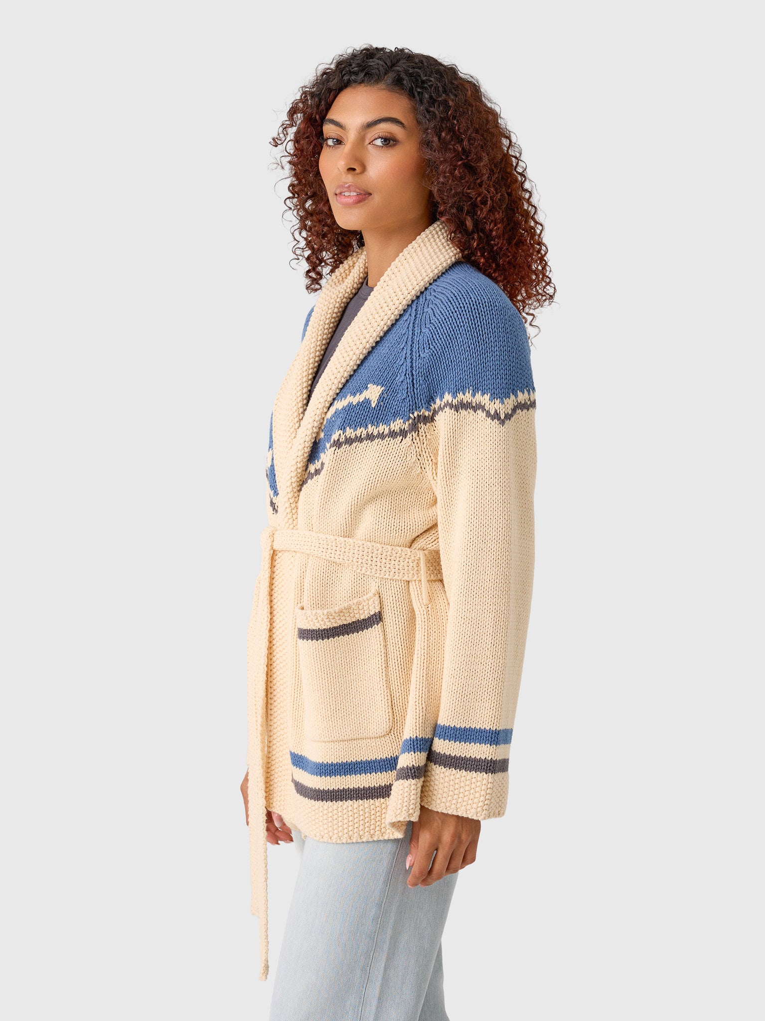 The Great X Stetson Women's The Western Riding Cardigan Sweater - Saint Bernard