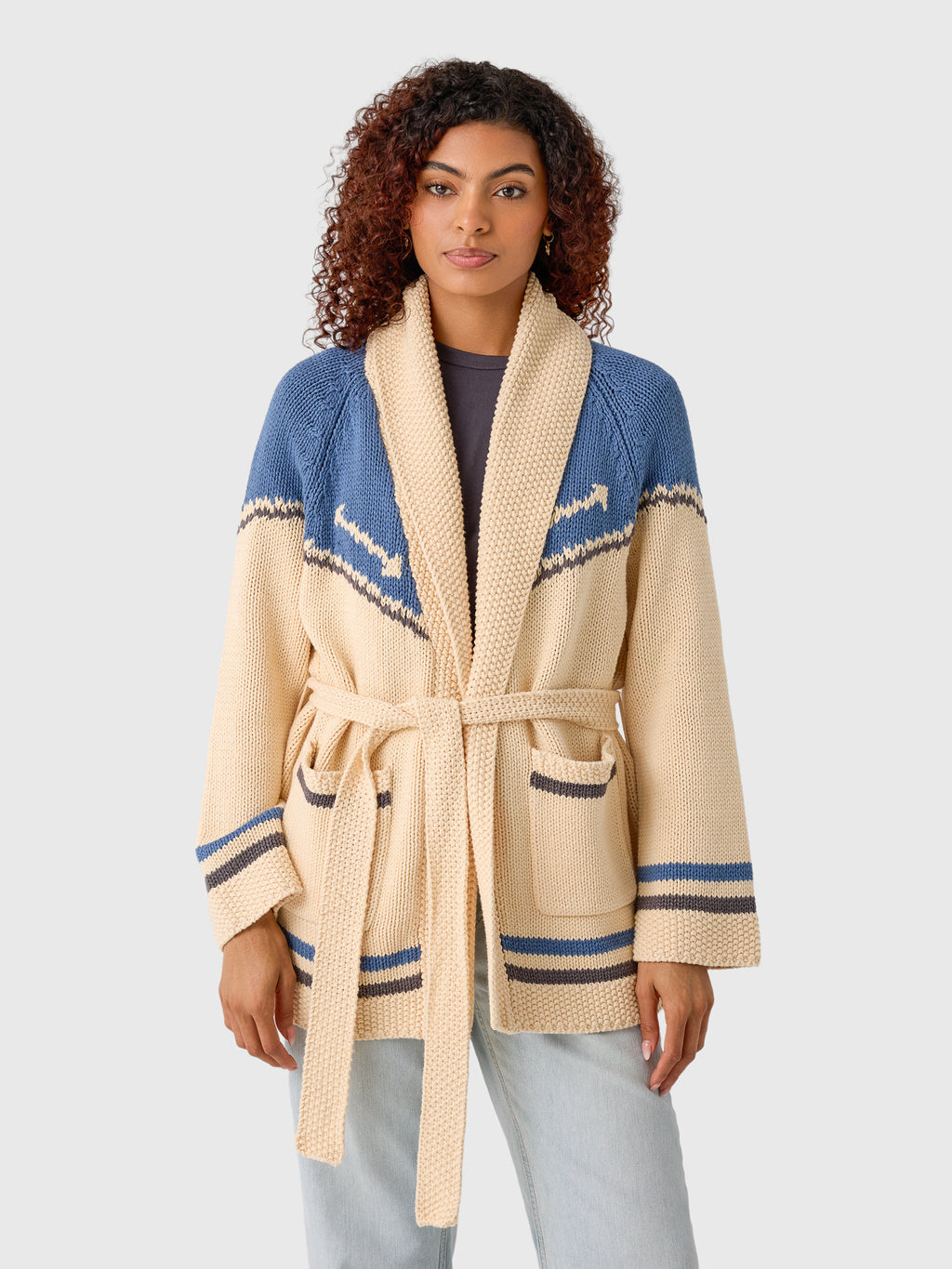 The Great X Stetson Women's The Western Riding Cardigan Sweater - Saint Bernard