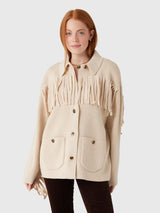 The Great Women's The Western Fringe Sweater Jacket