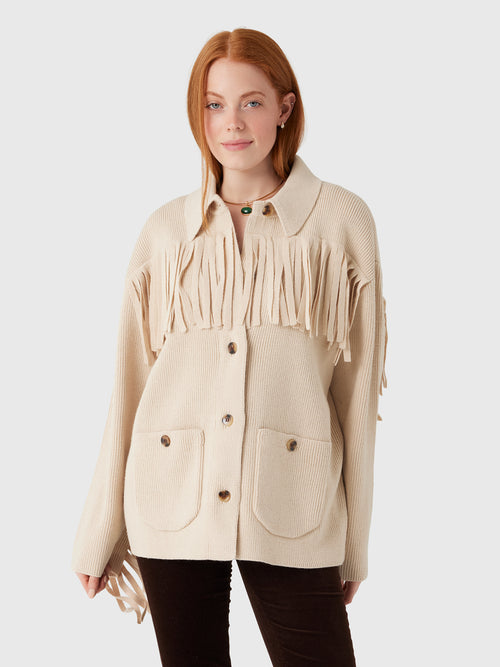 The Great Women's The Western Fringe Sweater Jacket