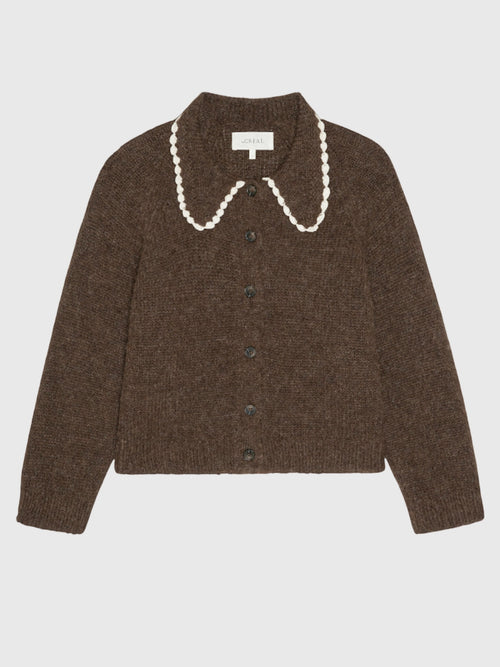 The Great Women's The Crochet Collar Cardigan - Saint Bernard