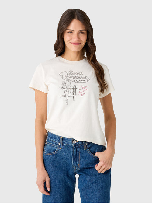 Re/Done Women's Exclusive Saint Bernard Saloon Tee - Saint Bernard