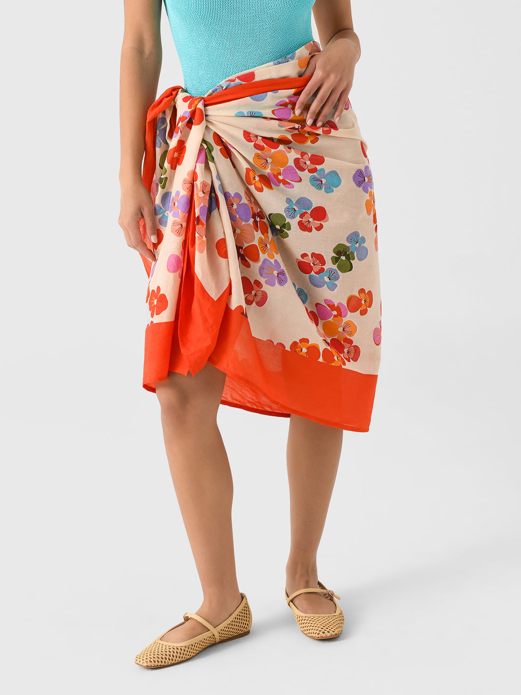 Sunshine Tienda Women's Rainbow Flower Sarong - Saint Bernard