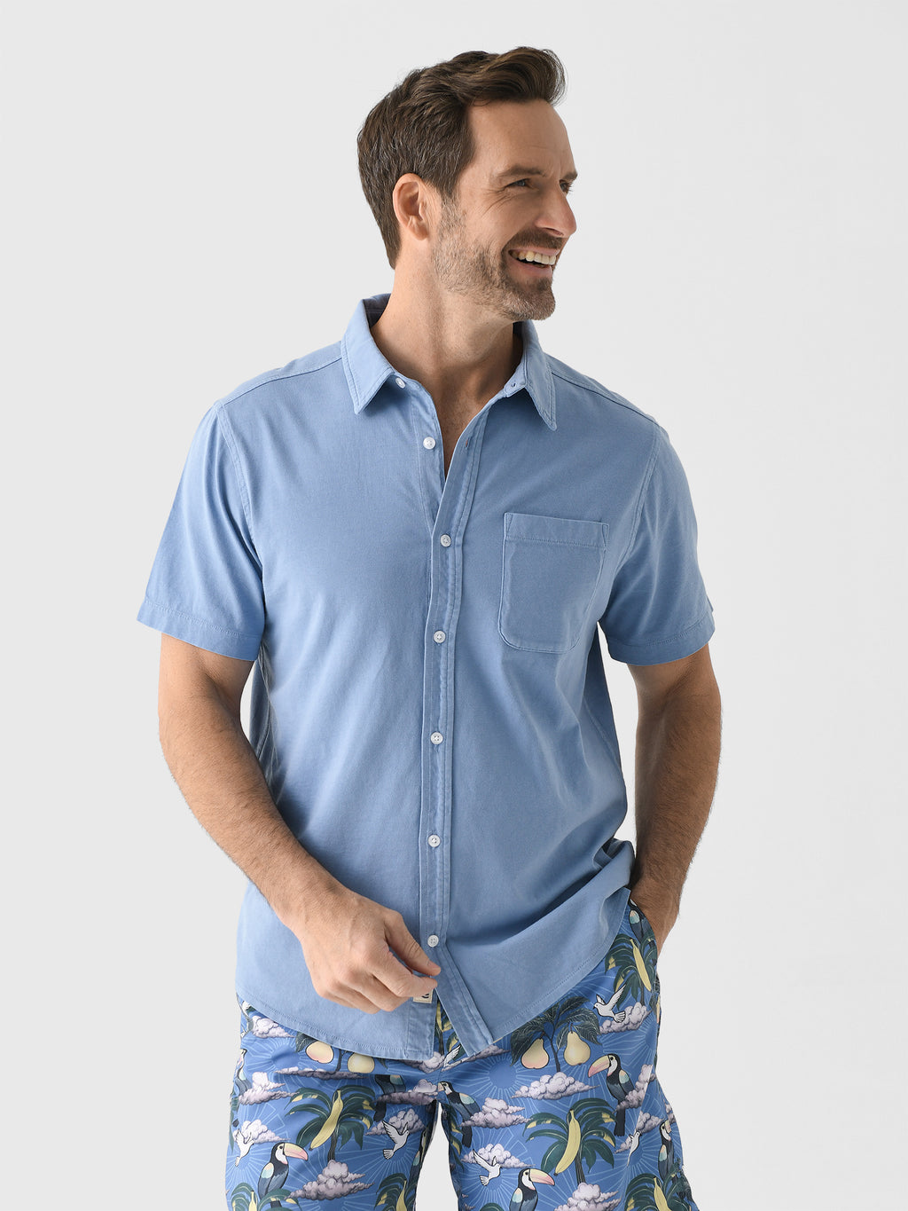 Fair Harbor Men's The Saltaire Short Sleeve Shirt - Saint Bernard