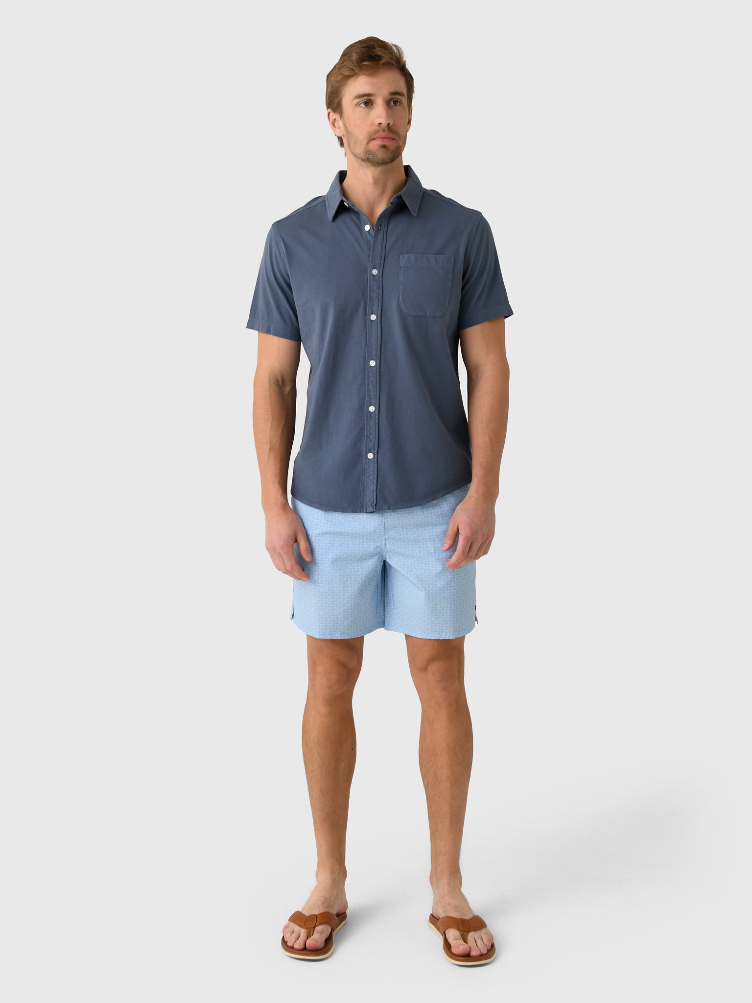 Fair Harbor Men's The Saltaire Short Sleeve Shirt - Saint Bernard