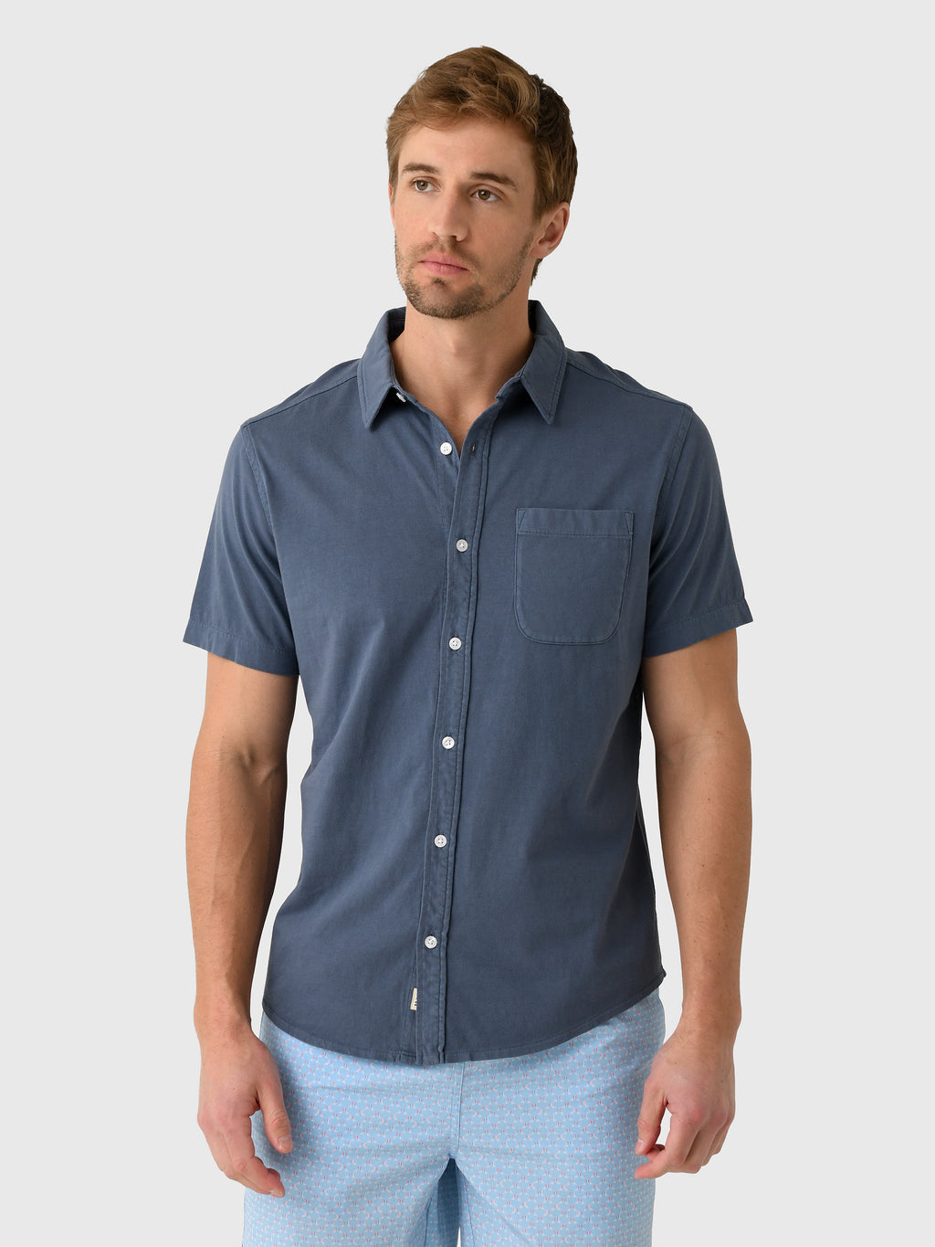 Fair Harbor Men's The Saltaire Short Sleeve Shirt - Saint Bernard