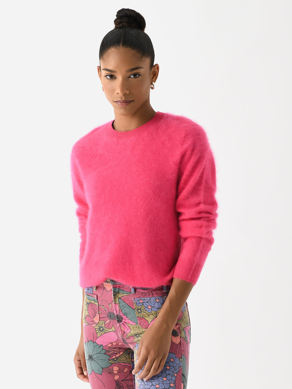 Jumper 1234 Women's Brushed Cashmere Crew Sweater - Saint Bernard