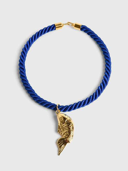 Timeless Pearly Fish Cord Necklace
