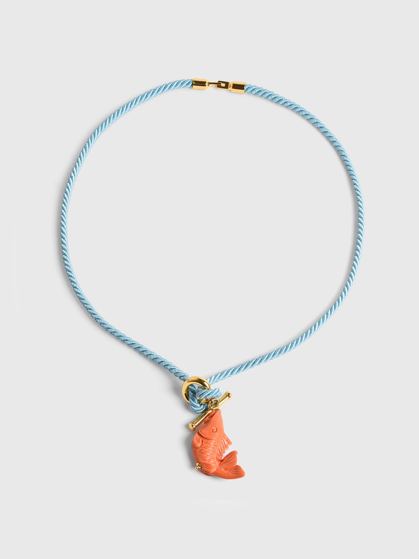 Timeless Pearly Fish Barre Cord Necklace - Saint Bernard