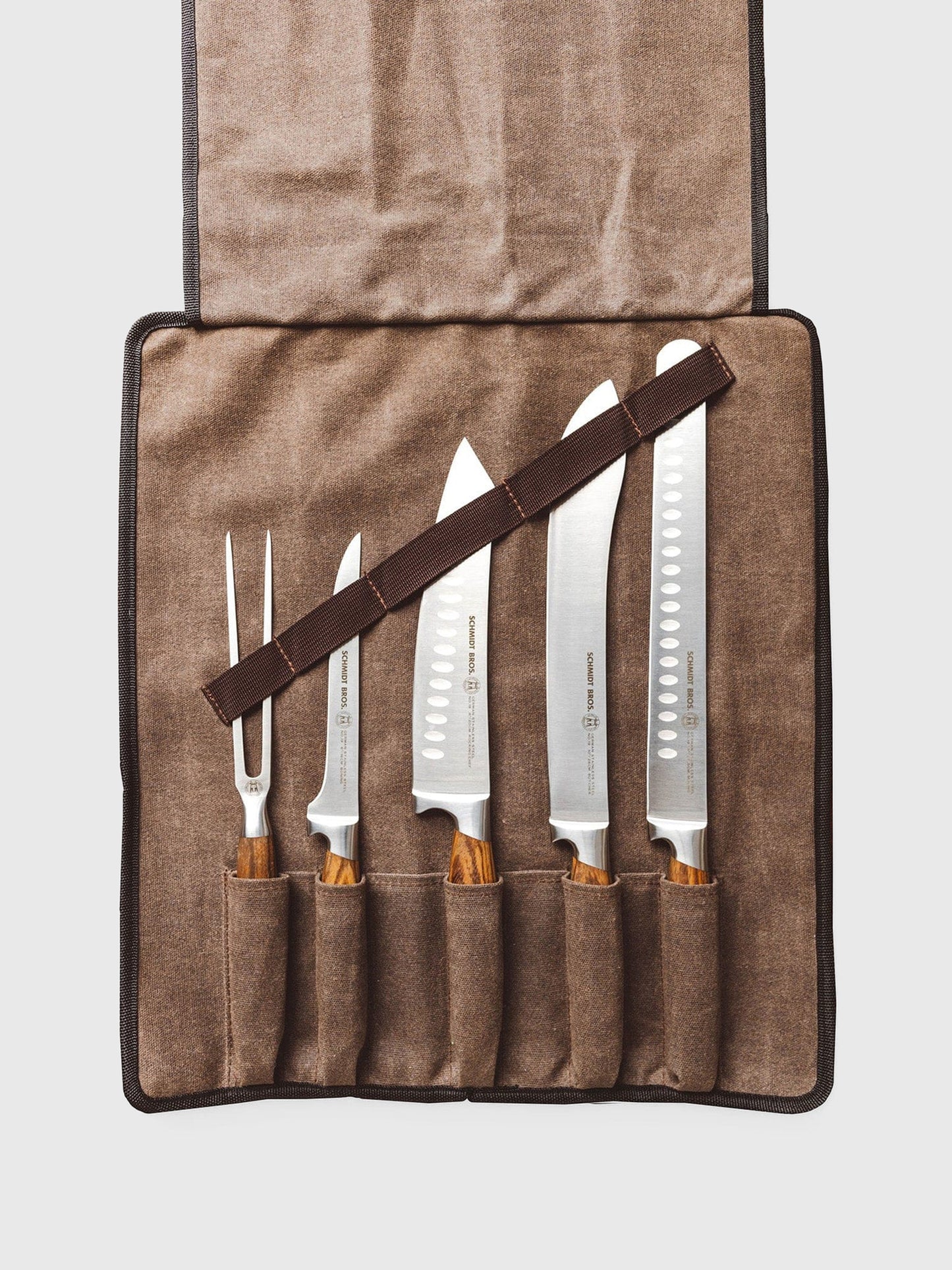 Schmidt Brothers 6-Piece Zebra Wood BBQ Knife Set - Saint Bernard