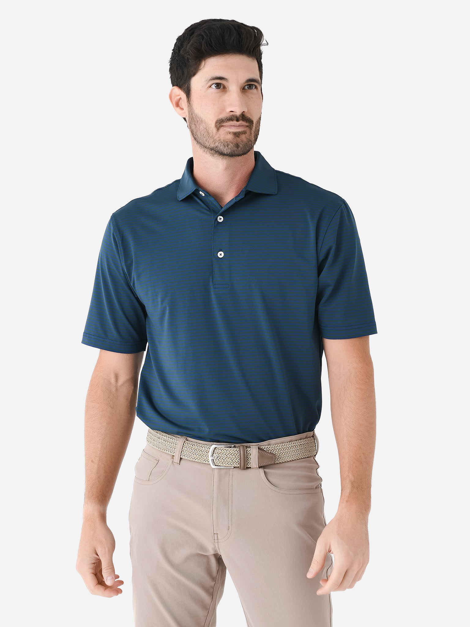 Saint Bernard Men's Edward Stripe Performance Polo - Saint Bernard