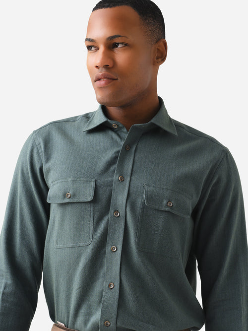 Saint Bernard Men's Jamie Herringbone Work Shirt - Saint Bernard