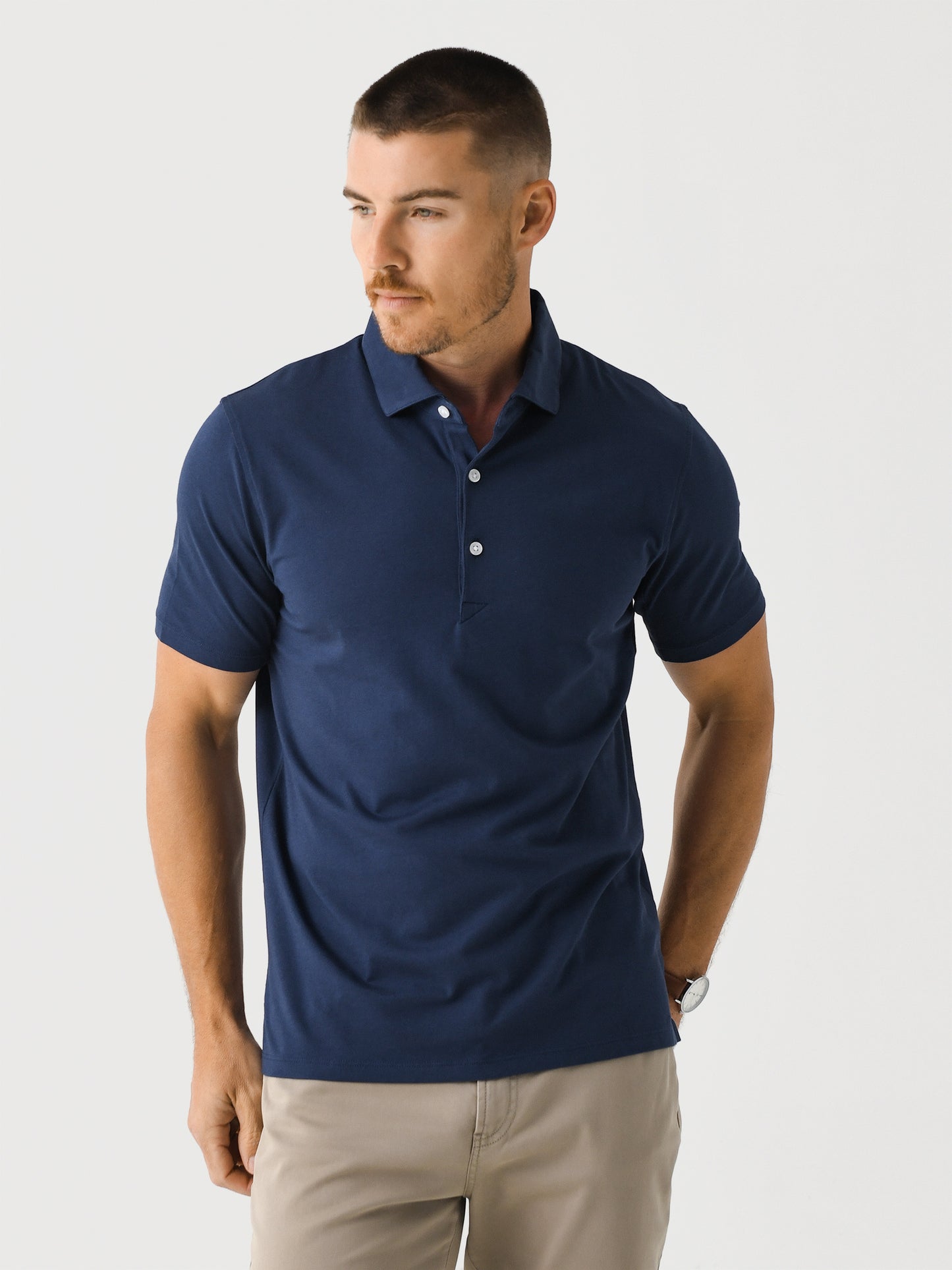 Saint Bernard Men's Hudson Retro Solid Polo