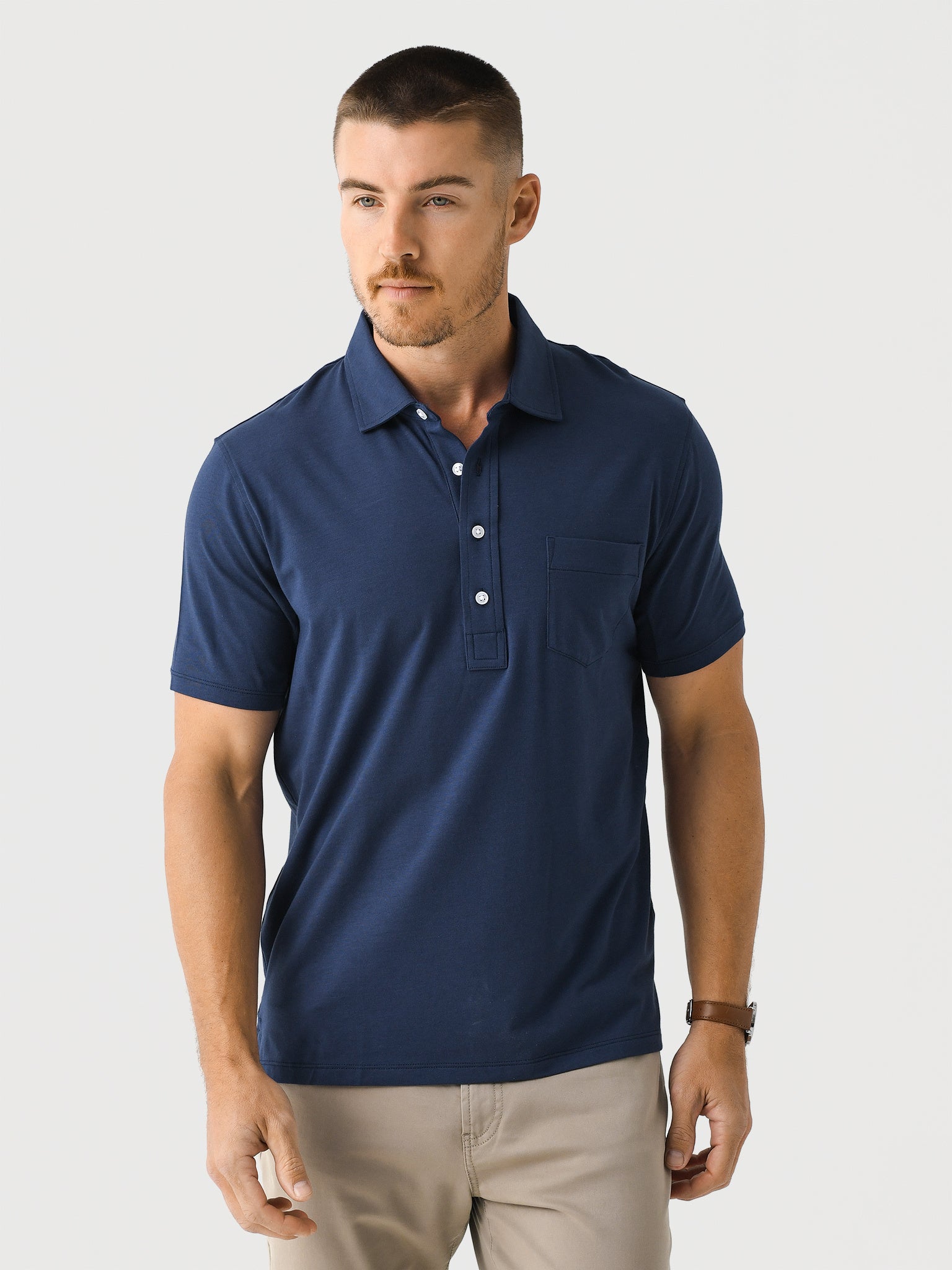 Saint Bernard Men's Leo Pima Modal Pocket Polo - Saint Bernard