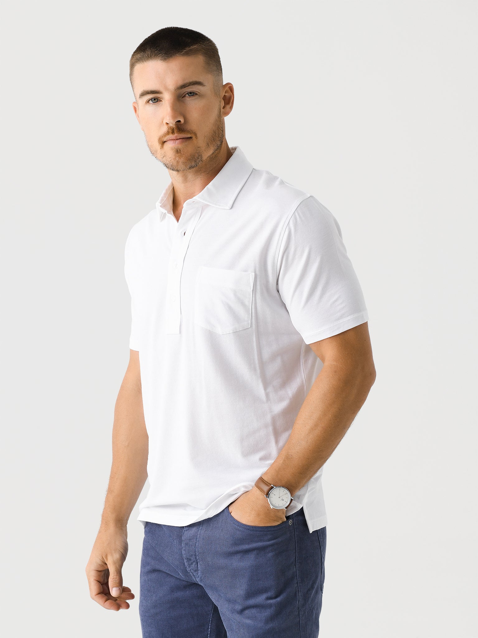 Saint Bernard Men's Leo Pima Modal Pocket Polo - Saint Bernard