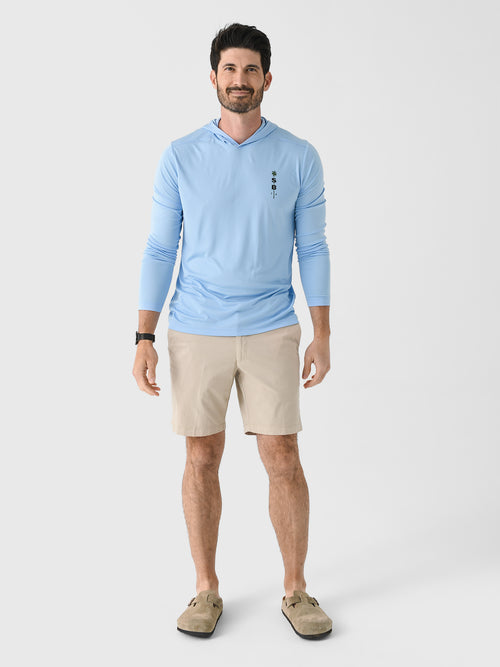 Saint Bernard Men's Palm Long Sleeve Hooded Sun Shirt