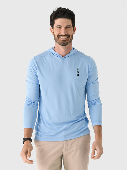 Saint Bernard Men's Palm Long Sleeve Hooded Sun Shirt