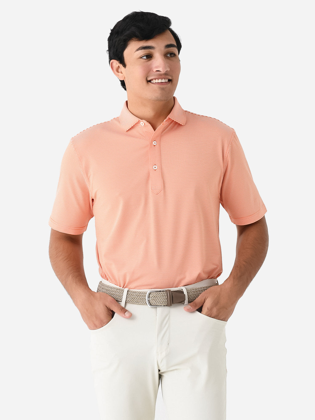 Saint Bernard Men's Carter Stripe Performance Polo - Saint Bernard