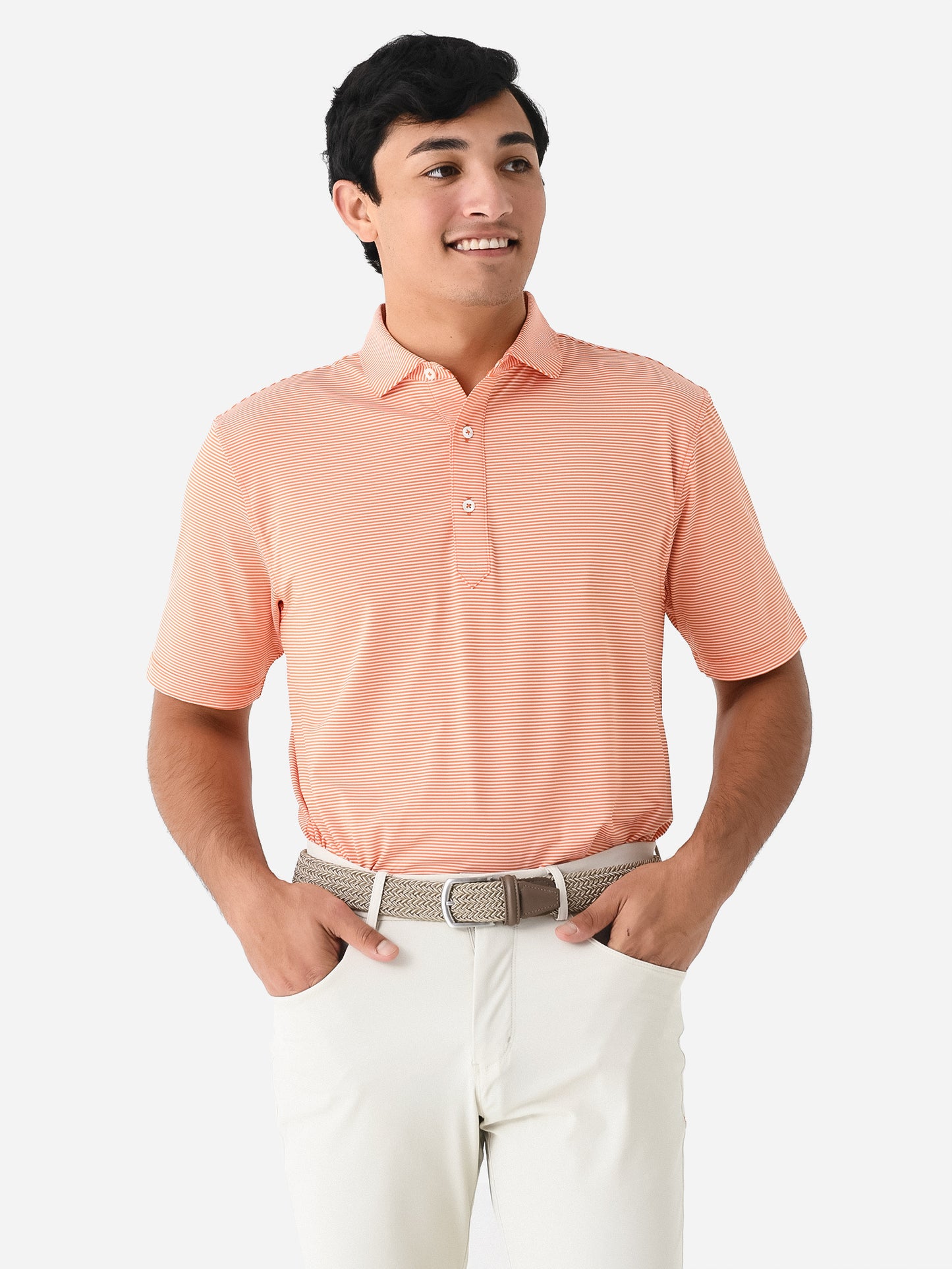 Saint Bernard Men's Carter Stripe Performance Polo - Saint Bernard