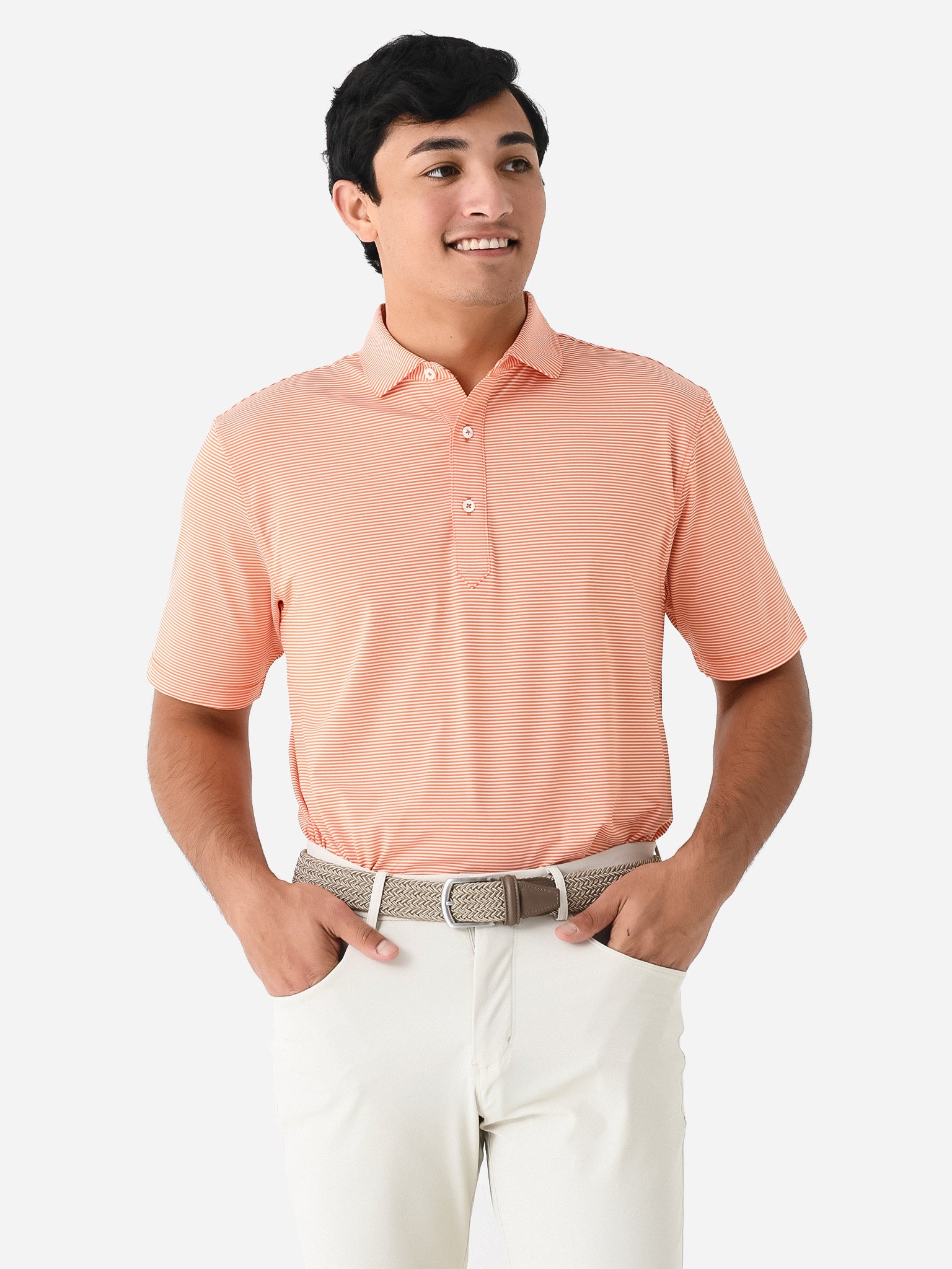 Saint Bernard Men's Carter Stripe Performance Polo - Saint Bernard